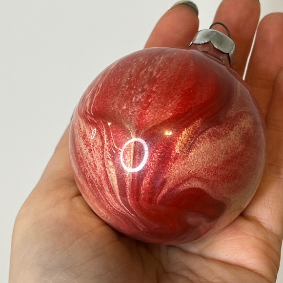 Vintage Swirl Multicolour Tie Dye Christmas Ornaments Made In U.S.A - Picture 8 of 16